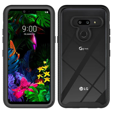 Deksel til LG G8 ThinQ Fundas Capa Two Layer Structure Shockproof Crystal Clear Shell Back Cover For LG G8