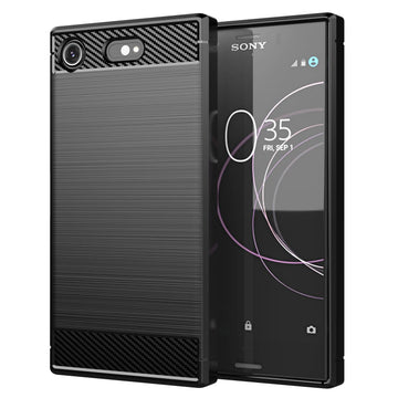 Deksel til ony Xperia XZ1 Compact XZ1 mini Soft Phone Cover For sony xperia xz1 Carbon Fiber Case Fundas