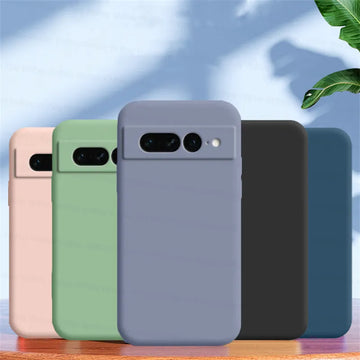 Deksel til Google Pixel 7 Pro Case Google Pixel 6A 7A 6 7 8 Pro Cover Cases Shockproof Liquid Silicone Phone Cover Google Pixel 7 Pro