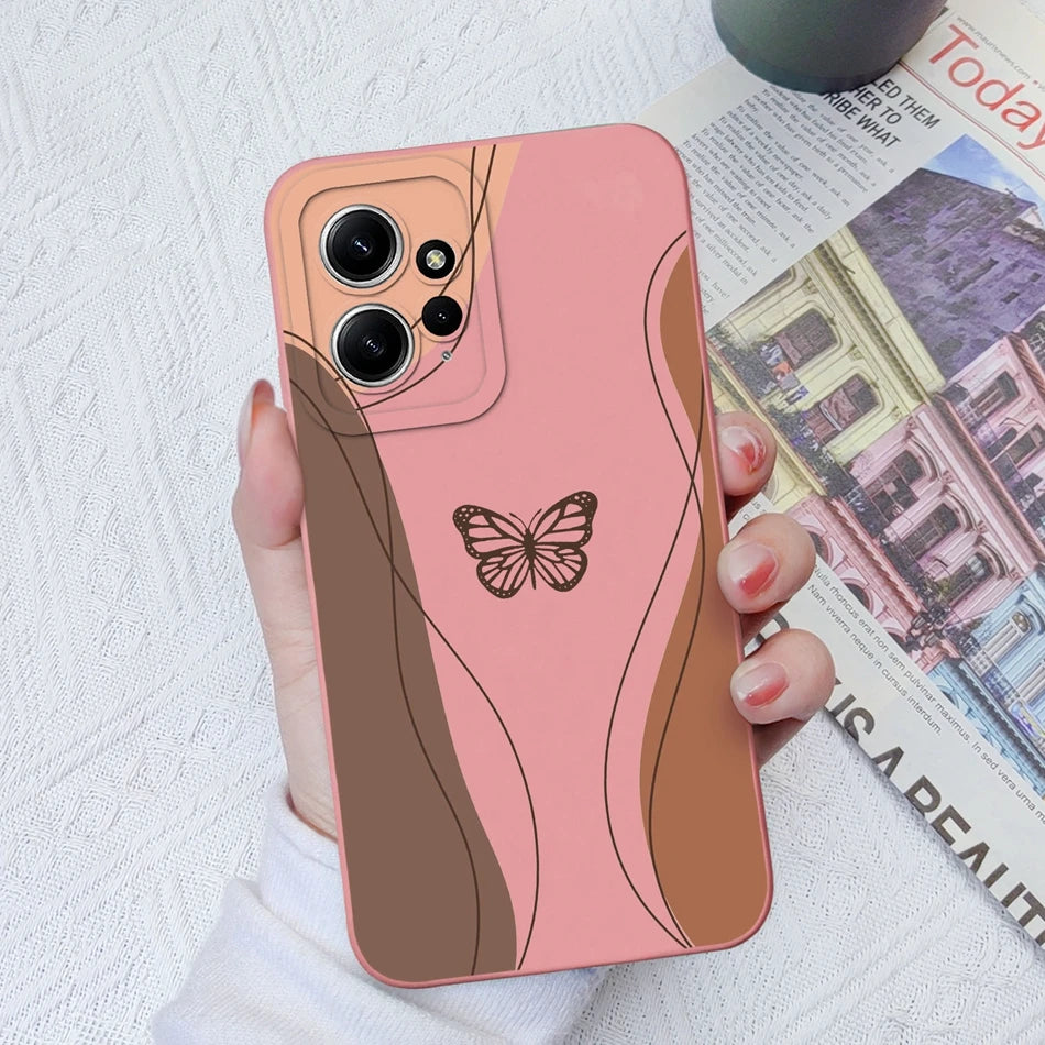 Deksel til Xiaomi Redmi Note 12 12S 4G 5G Patterned Full Protection Soft Liquid Silicone Cartoon deksel For Redmi Note 12 S