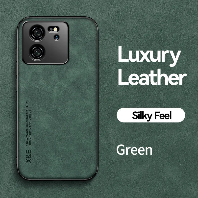 Deksel til Xiaomi 13T Pro Protective deksel Built-in Magnetic Car Holder Protection Phone Fundas