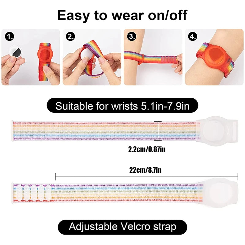Deksel til Apple Apple AirTag, beskyttelsesdeksel For Apple AirTag GPS holder With Nylon Bracelet