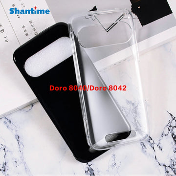 Deksel til Doro 8040 Gel Pudding Silicone Phone Protective Back Shell For Doro 8042 Soft TPU Case