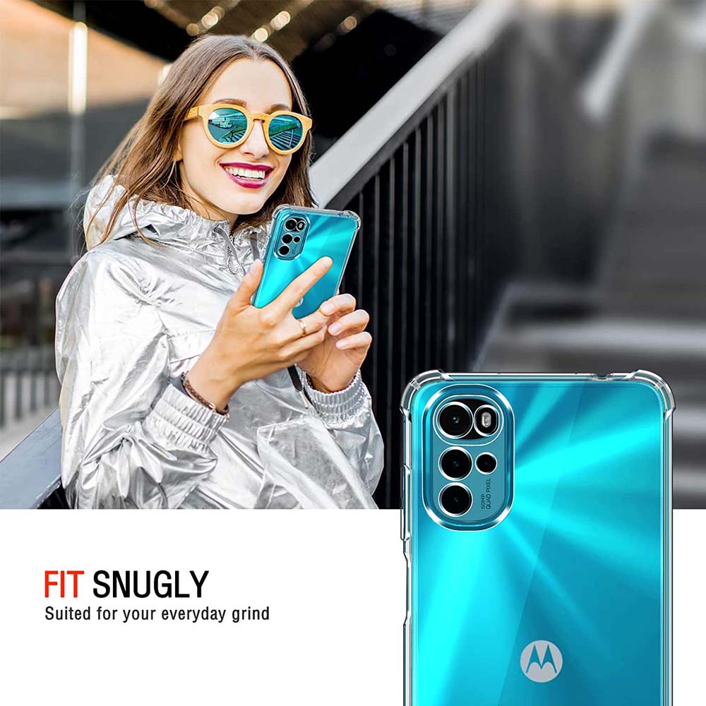 Deksel til Moto G22 G32 G42 G62 5G Crystal Soft TPU Transparent Shockproof Phone Cover for Motorola Moto G72 G82 G52 G 2022