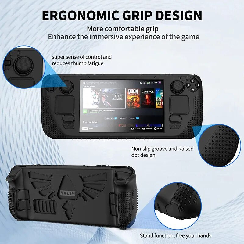 Deksel til Valve Steam Deck Cover Shell Tpu Shockproof Anti-drop Shock Proof Frame with 4 Rocker Caps