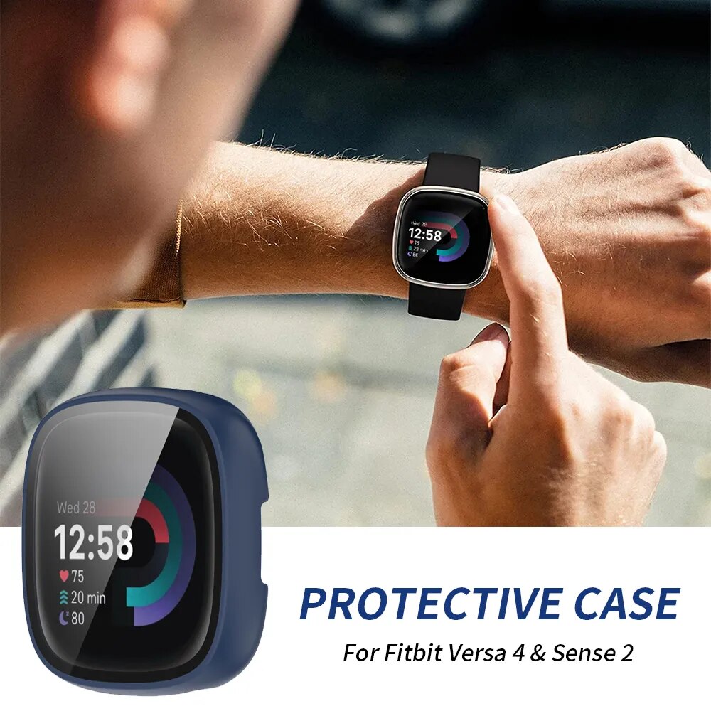 Deksel til Fitbit Versa 4 og Sense 2 vanntett PC-skall