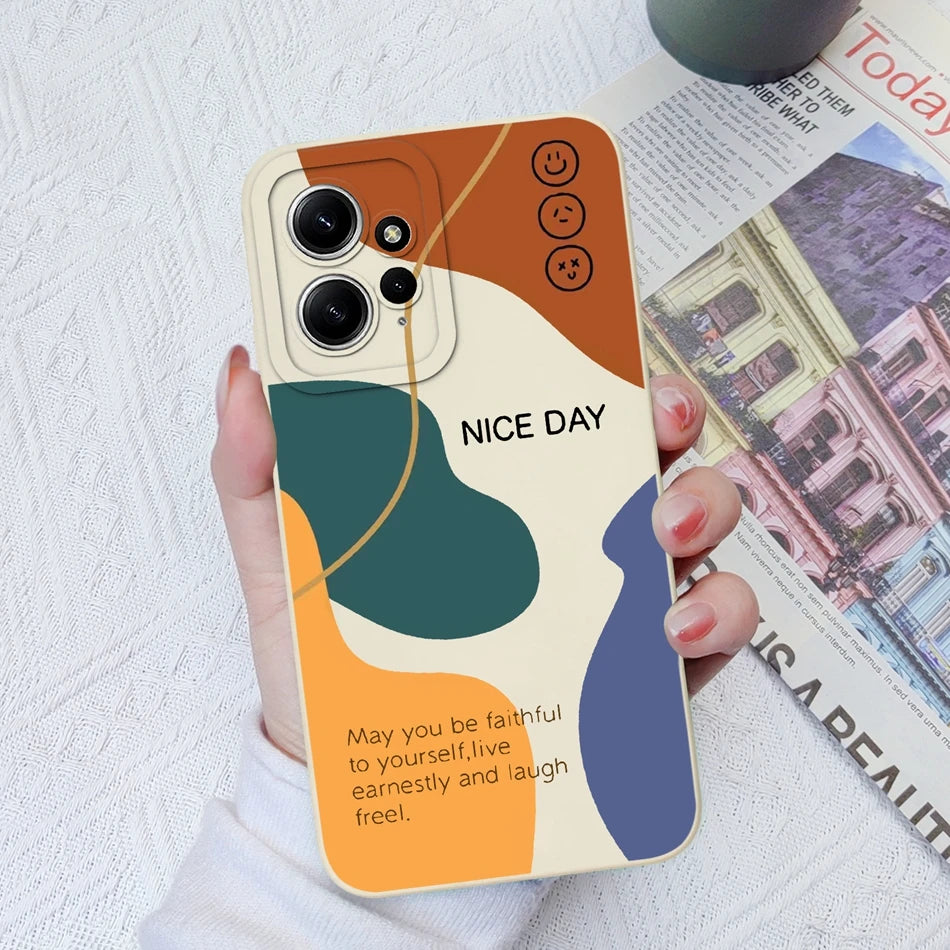 Deksel til Xiaomi Redmi Note 12 12S 4G 5G Patterned Full Protection Soft Liquid Silicone Cartoon deksel For Redmi Note 12 S