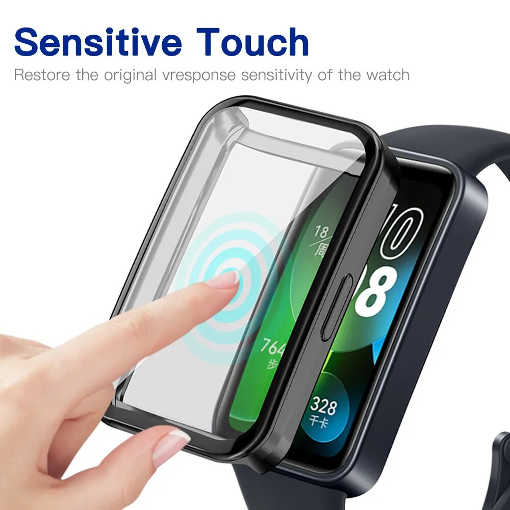 Deksel til Huawei band 8 Case Full Screen Protector Shell Bumper Plated Cases For Huawei band8 smart watch