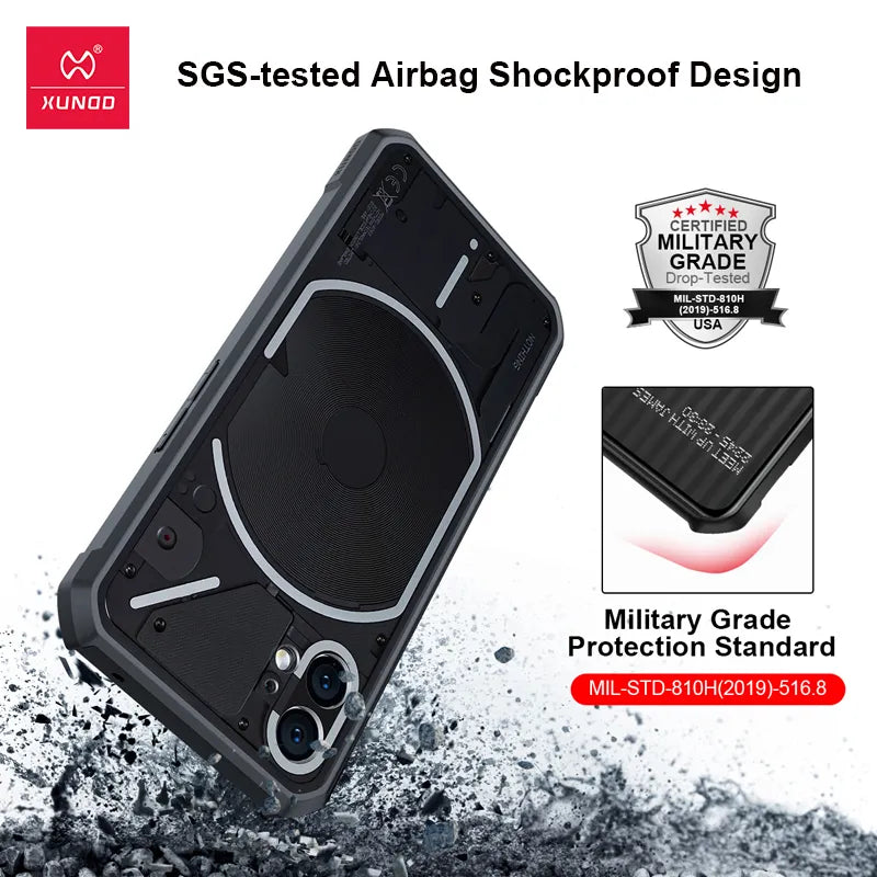 Deksel til Nothing Phone 1 2 Case Shockproof Transparent Bumper Back Phone Cover For Nothing Phone Cover Funda Nothingphone