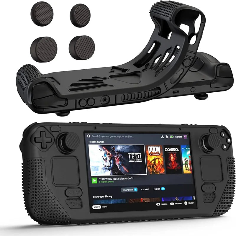 Deksel til Valve Steam Deck Cover Shell Tpu Shockproof Anti-drop Shock Proof Frame with 4 Rocker Caps