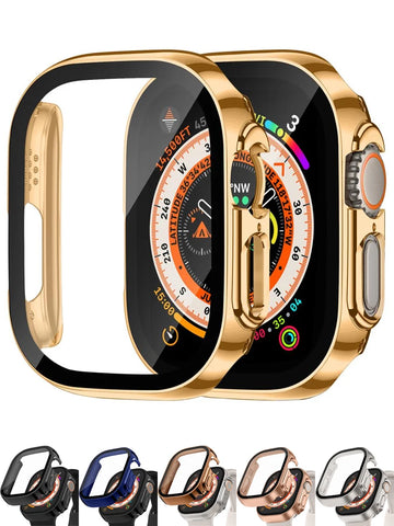 Deksel til Apple Watch Case Ultra 2 49mm accessories Cover Tempered glass iWatch series 9 8 SE 7 4 45mm 41mm 44mm 40mm