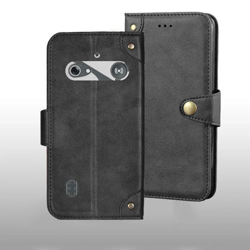 Deksel til Doro Leva L10/L11 Case Leather Retro Metal Buckle Case For Doro Leva L10/L11 Cover Conque Fundas Phone Accessories