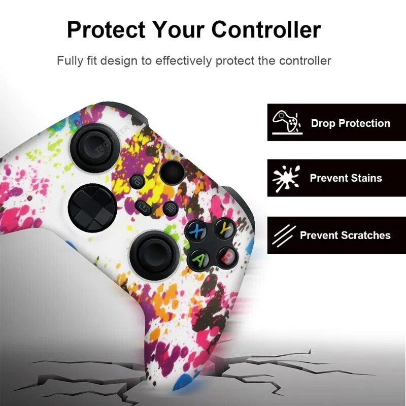 Deksel til Xbox Series X/S Controller Protective Skin Gamepad Rubber Skin Thumb Grips Cap Joystick Cover Shell