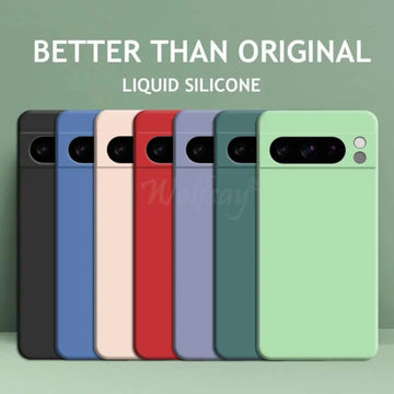 Deksel til Google Pixel 8 Pro Case Liquid Silicone Rubber Protector TPU Case Google Pixel 8 Pro 7A 7 6A 6 Pro Cover Pixel 8 Pro Case