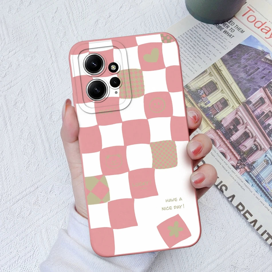 Deksel til Xiaomi Redmi Note 12 12S 4G 5G Patterned Full Protection Soft Liquid Silicone Cartoon deksel For Redmi Note 12 S