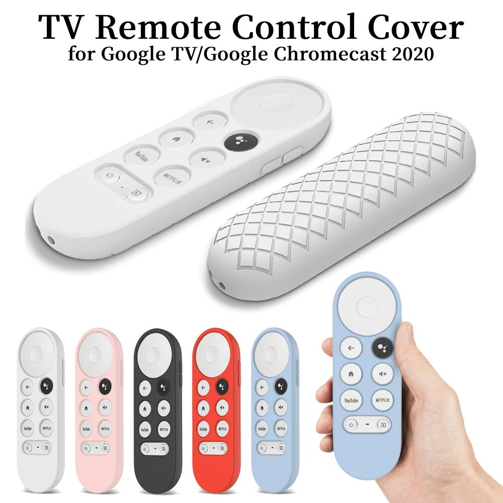Deksel til Google Chromecast 4k Snow Remote Protective Cover Shell Non-slip for Chromecast Smart TV Remote