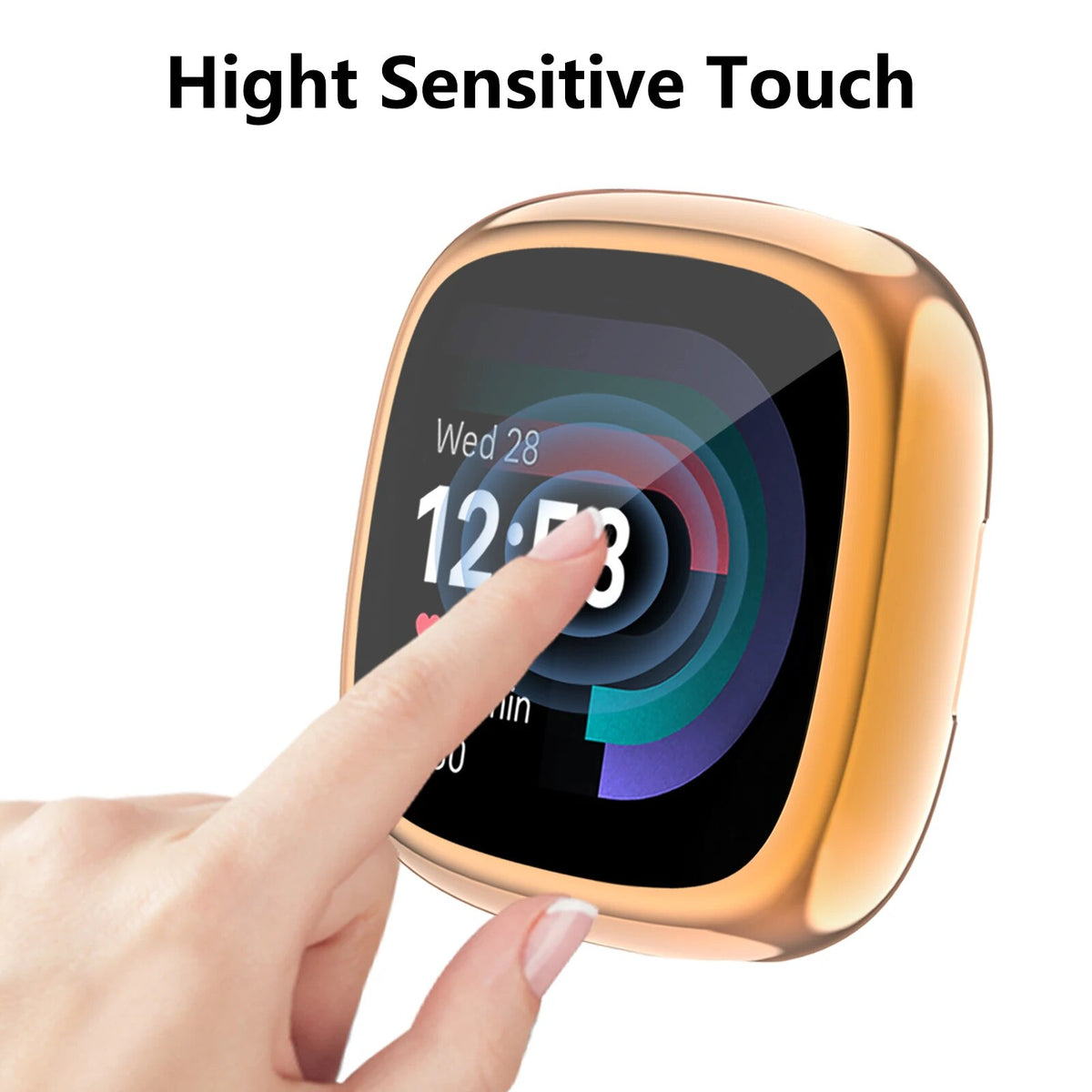 Deksel til Fitbit Versa og Sense galvanisert bumper (Design A)