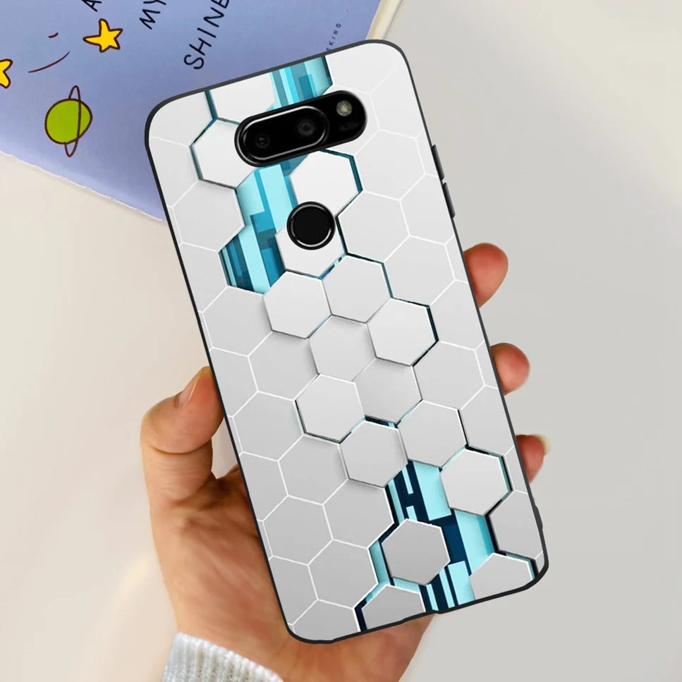 Deksel til LG V30 2017 Case Cute Cartoon Print Flower Soft Silicone TPU Black Cover For LG v30 H930 6.0" Bumper Phone Case Funda