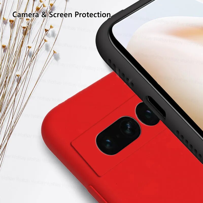 Deksel til Google Pixel 7 Pro Case Google Pixel 6A 7A 6 7 8 Pro Cover Cases Shockproof Liquid Silicone Phone Cover Google Pixel 7 Pro