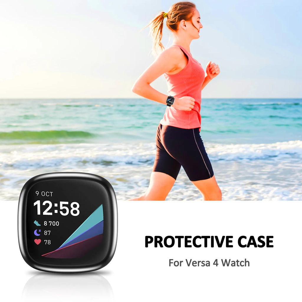 Deksel til Fitbit Versa 4 og Sense 2 heldekkende skjermbeskyttelse