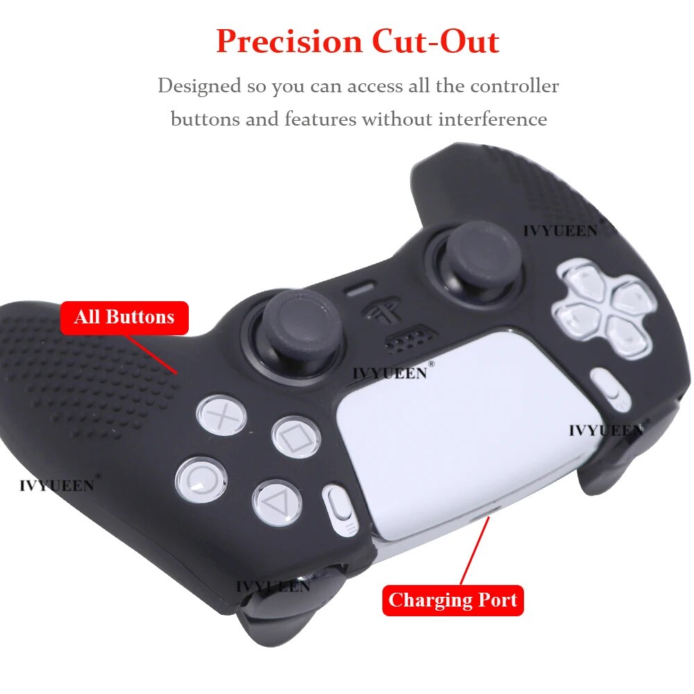 Deksel til PlayStation 5 PS5 Controller Silicone Case Thumb Grips for Dualsense Soft Cover