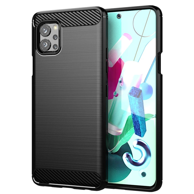 Deksel til LG Q92 Case Fundas Coque Back Shockproof Phone Case For LG K61 G8 K40S K41S K51S Q92 Cover Flex Bumper Durable Shell