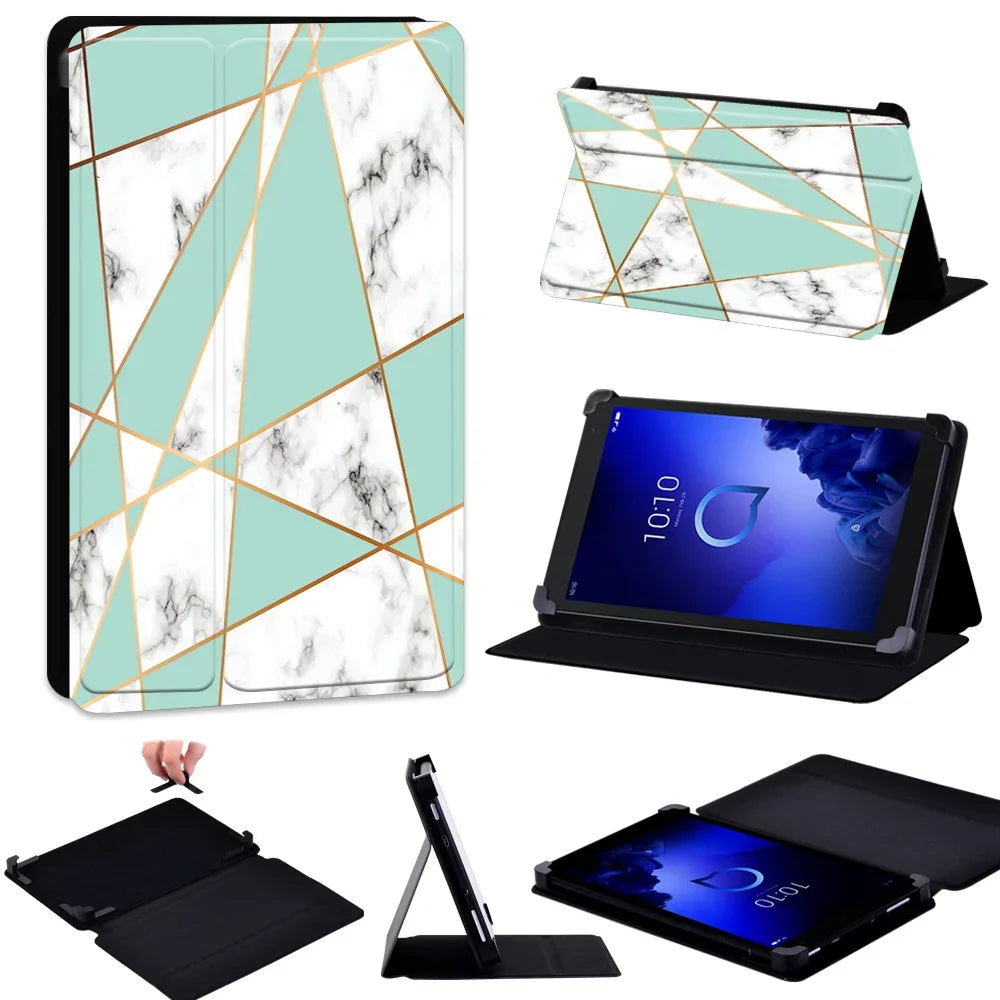 Deksel til Alcatel 1T 10"/Alcatel 1T 7"/3T 10"/3T 8" Tablet Case Universal Pu Leather Stand Adjustable Size Anti-fall Protective Cover