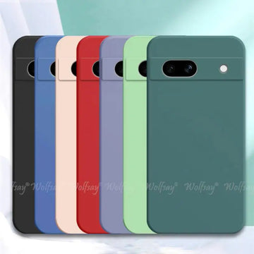 Deksel til Google Pixel 7A Case Liquid Silicone Rubber Protector Phone Case Google Pixel 8A 8 Pro 7A 7 6A 6 Pro Cover TPU Pixel 7A Case