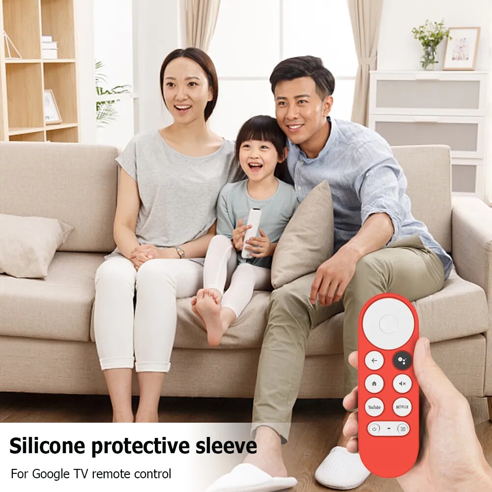 Deksel til Google Chromecast 4k Snow Remote Protective Cover Shell Non-slip for Chromecast Smart TV Remote