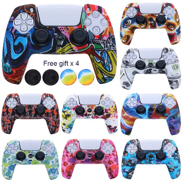 Deksel til PS5 Controller Gamepad Skin Cases Cover Shell For Playstation 5 Joystick with Stick Grip Caps