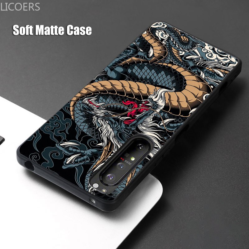 Deksel til Sony Xperia 10 5 1 V IV III II Ace Pro-I 8 L4 XZ Cover Soft Matte Silicone Shockproof Cute Pattern Shell Fundas