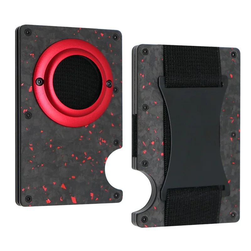 Deksel til Apple AirTag Apple Card holder Rfid Aluminum deksel Metal Wallet Credit ID Men Slim Business Cardholder Cash Strap Apple AirTag Carbon Fiber
