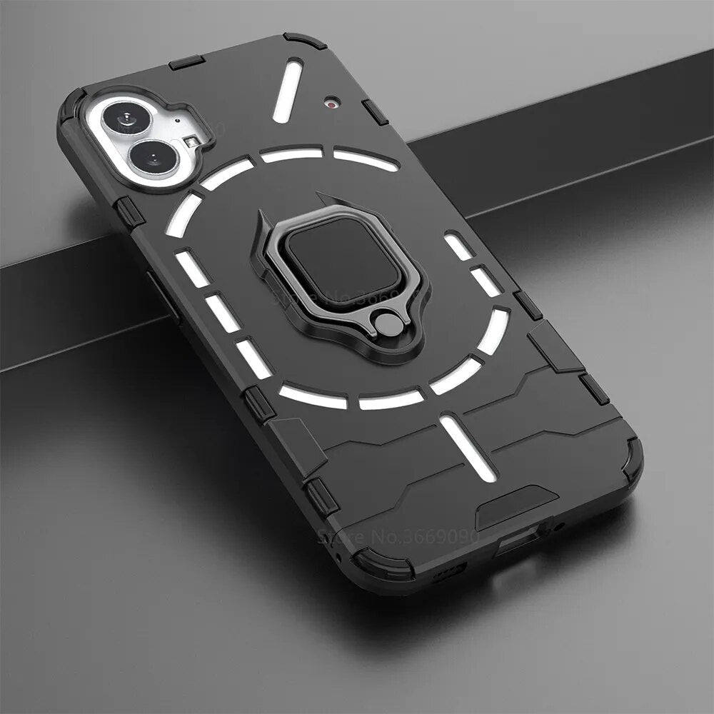 Deksel til Nothing phone 1 one (1) Case Car Magnetic Holder Protect Ring Stand Shell nothingphone 1 6.55in