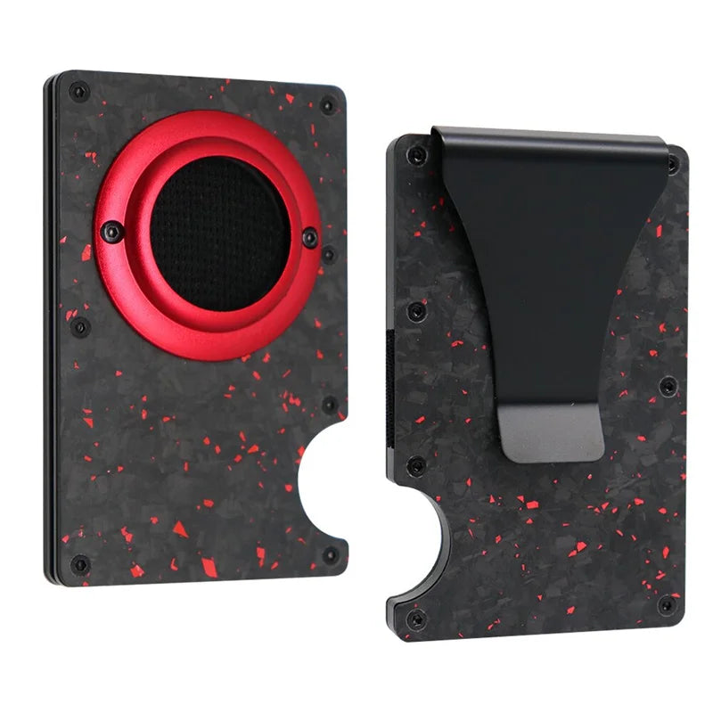 Deksel til Apple AirTag Apple Card holder Rfid Aluminum deksel Metal Wallet Credit ID Men Slim Business Cardholder Cash Strap Apple AirTag Carbon Fiber