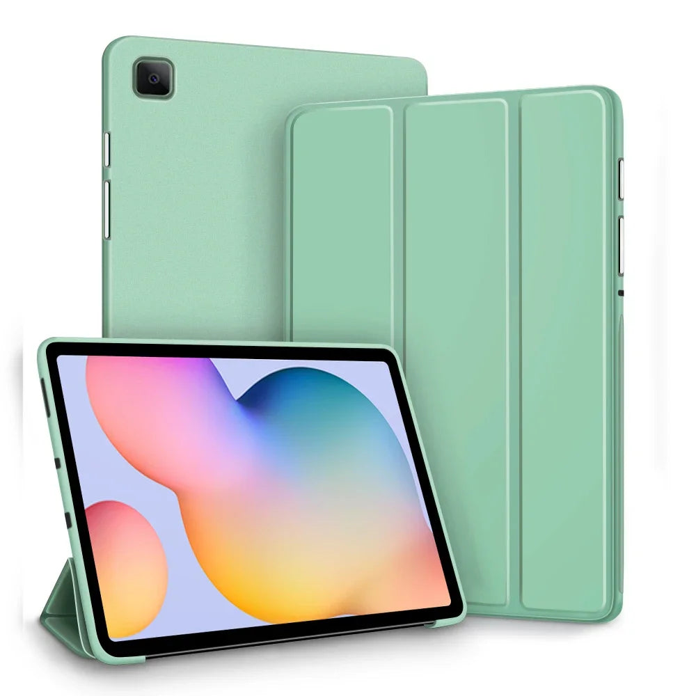 Deksel til Samsung Galaxy Nettbrettdeksel for S6 lite Tab A9 A8 A7 S7 S8 S9 and Plus FE Smart Smart Dvalefunksjon Function Silikondeksel