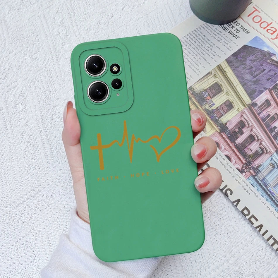 Deksel til Xiaomi Redmi Note 12 12S 4G 5G Patterned Full Protection Soft Liquid Silicone Cartoon deksel For Redmi Note 12 S