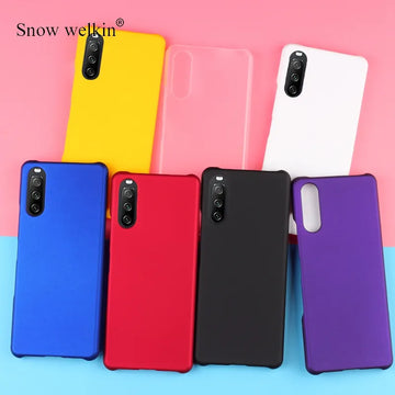 Deksel til Sony Xperia 1 II 5 10 1 IV V III Matte Hard Plastic Case Cover For Sony Xperia 10 Plus L3 L4 XZ1 XZ2 XZ3 Back Phone Cases