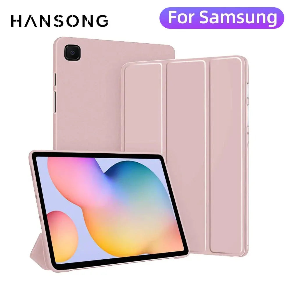 Deksel til Samsung Galaxy Nettbrettdeksel for S6 lite Tab A9 A8 A7 S7 S8 S9 and Plus FE Smart Smart Dvalefunksjon Function Silikondeksel