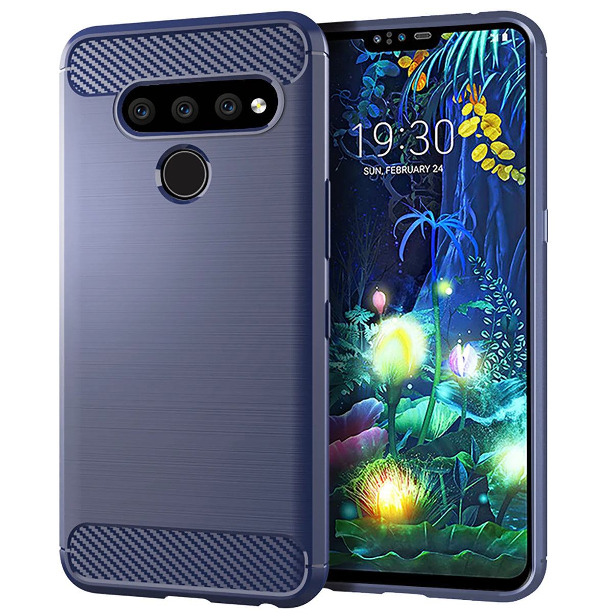 Deksel til Lg V50 V50s 5g Anti Shock Phone Cover For LG V40 Thinq Lgv60 Thinq Shockproof Carbon Fiber Cases