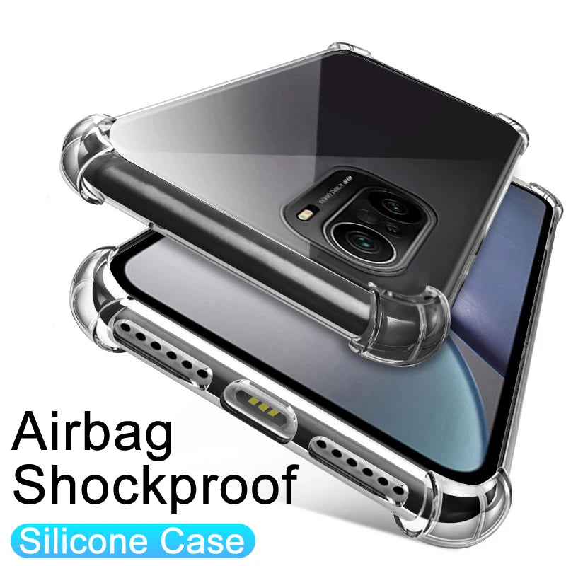 Deksel til Xiaomi Redmi Note 10 10S 7 8 9 9S 7A 8A 9A 9C Poco F3 X3 Pro Nfc Clear deksel
