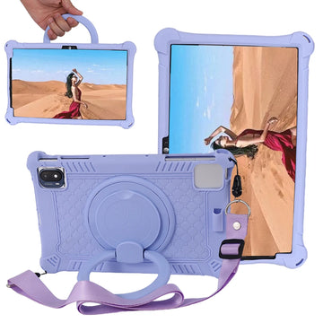 Deksel til TCL Tab 10s 10 HD 4G 10L Gen2 10.1inch 10TabMax 10 Gen2 10.36 inch Soft Silicone Stand Cover Handle Grip Coque