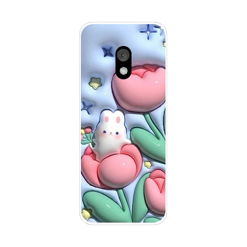 Deksel til Nokia 215 220 235 4G 2024 deksel Fashion Soft Silicone Back deksel for Nokia 235 4G 2024 deksel etui 215 2024 Cute