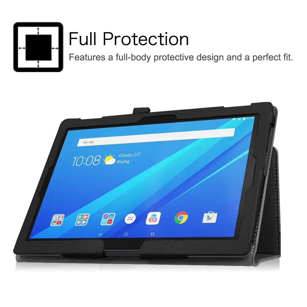 Deksel til Lenovo TAB 4 10 TB-X304F TB-X304N TB-X304L Slim Retro Folding Stand PU Leather Smart Cover for Lenovo TAB 4 Plus Funda