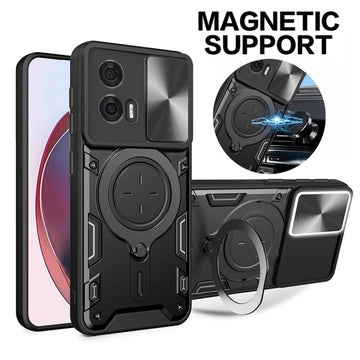 Deksel til Motorola Moto Edge 50 Fusion Case Slide Camera Protect Phone Case For Edge50 Fusion Armor Funda Magnet Ring Stand Back Cover