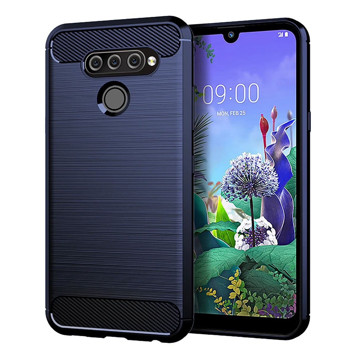 Deksel til LG Q60 Q92 Q62 Carbon Fiber Phone Cover For Lg Q9 One Q51 Q61 Q70 Anti-fall Soft Case