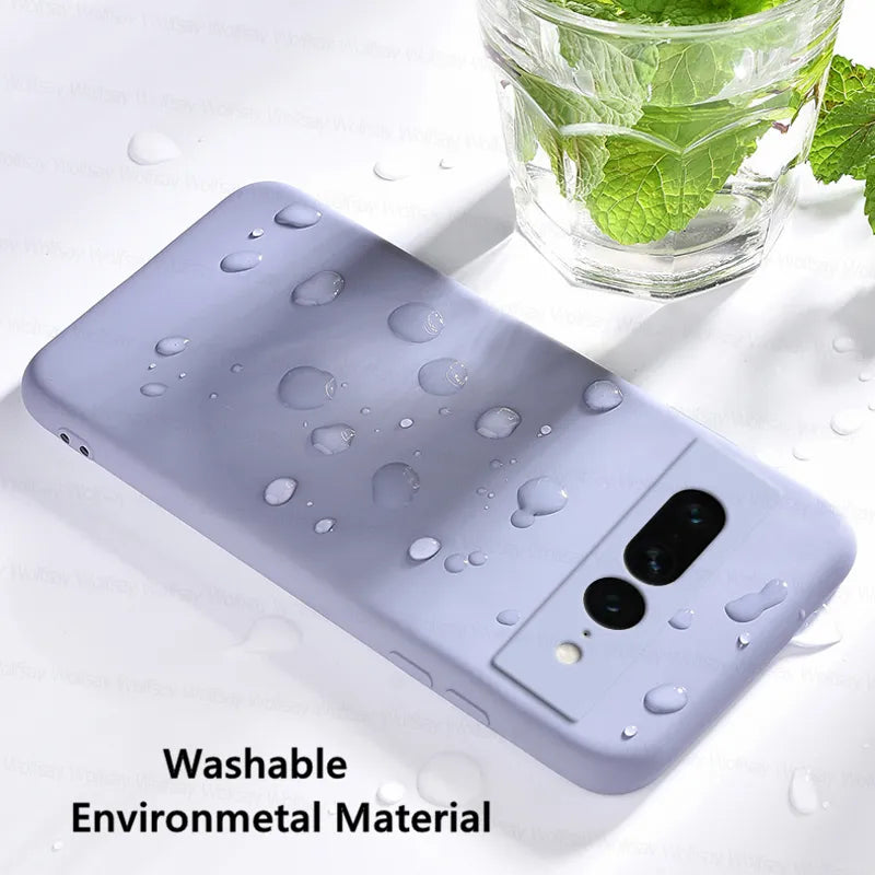 Deksel til Google Pixel 7 Pro Case Google Pixel 6A 7A 6 7 8 Pro Cover Cases Shockproof Liquid Silicone Phone Cover Google Pixel 7 Pro