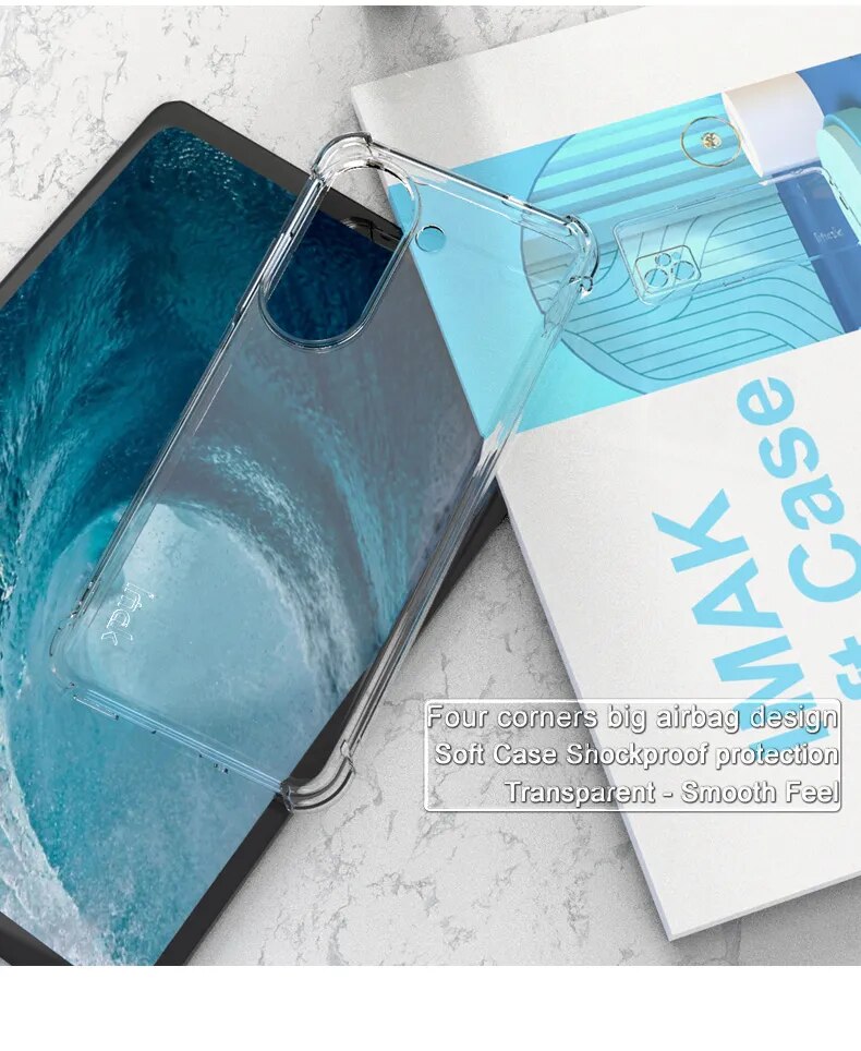 Deksel til Asus Zenfone 9 5G 10 Case IMAK Shockproof Transparent Quicksand Matte Soft Silicone TPU Back Cover Zenfone 9 9z 10 10z Cases