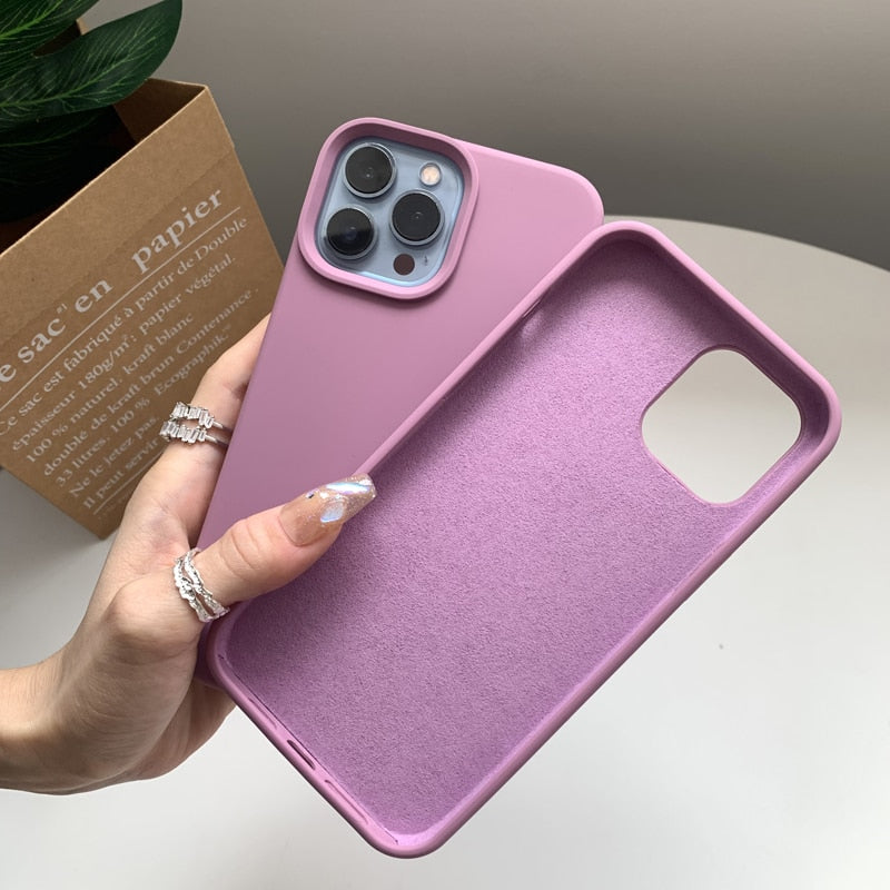 Deksel til iPhone 11 12 Pro Max X XR 7 8 14 Plus deksel med kamerabeskyttelse