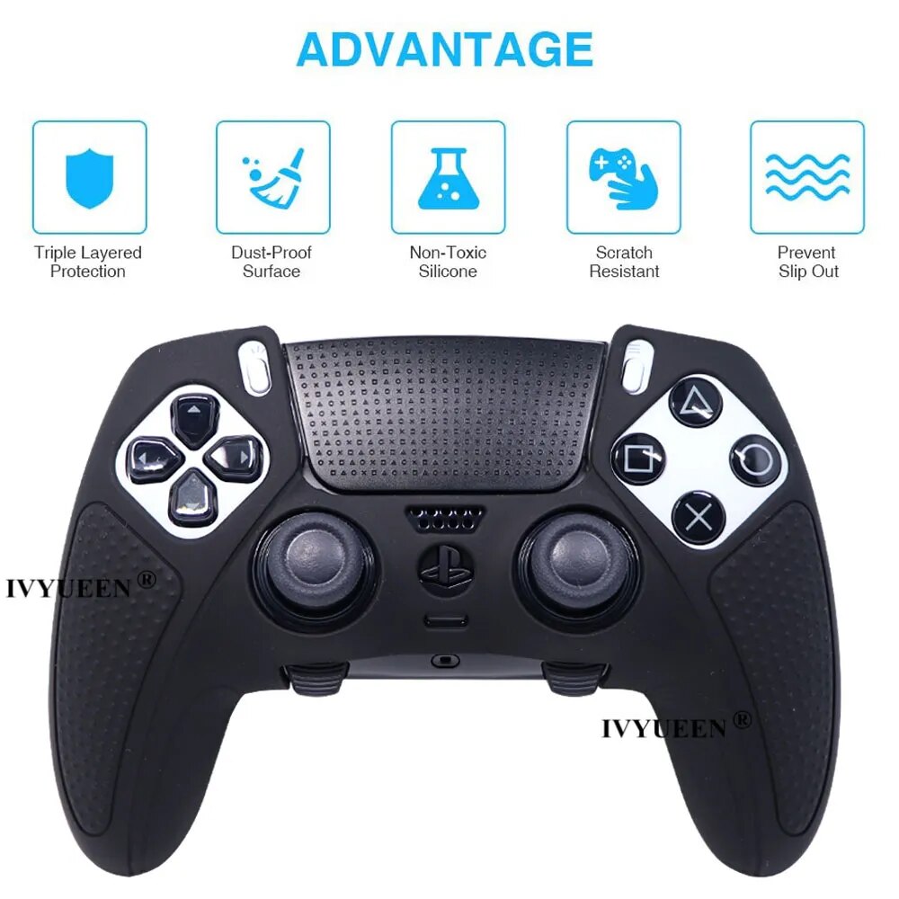 Deksel til PlayStation 5 PS5 DualSense Edge Wireless Controller Soft Rubber Silicone Case Grip Cover