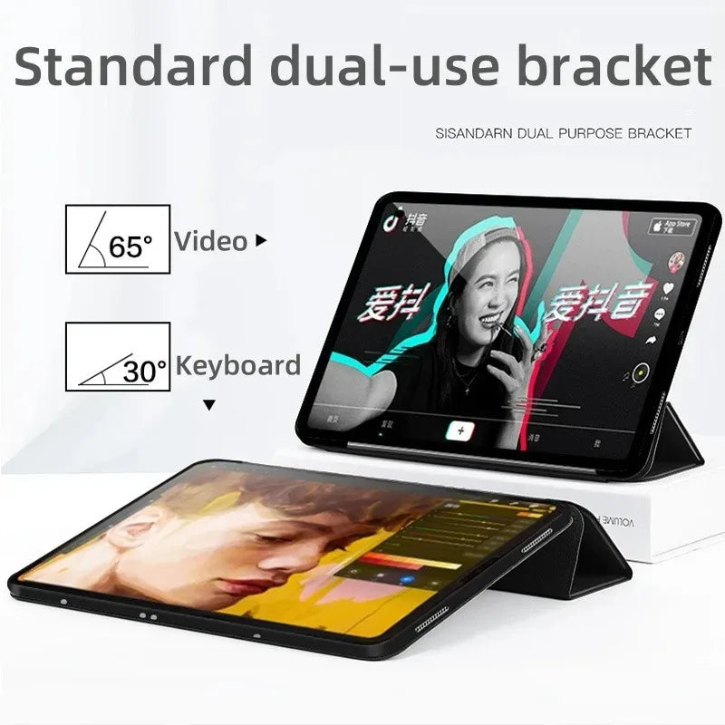 Deksel til Huawei Honor Pad 9 Case 2024 HEY2-W09 HEY2-W19 12.1 inch Magnetic Trifold PU Leaher Soft Back Stand Tablet Cover Funda Coque